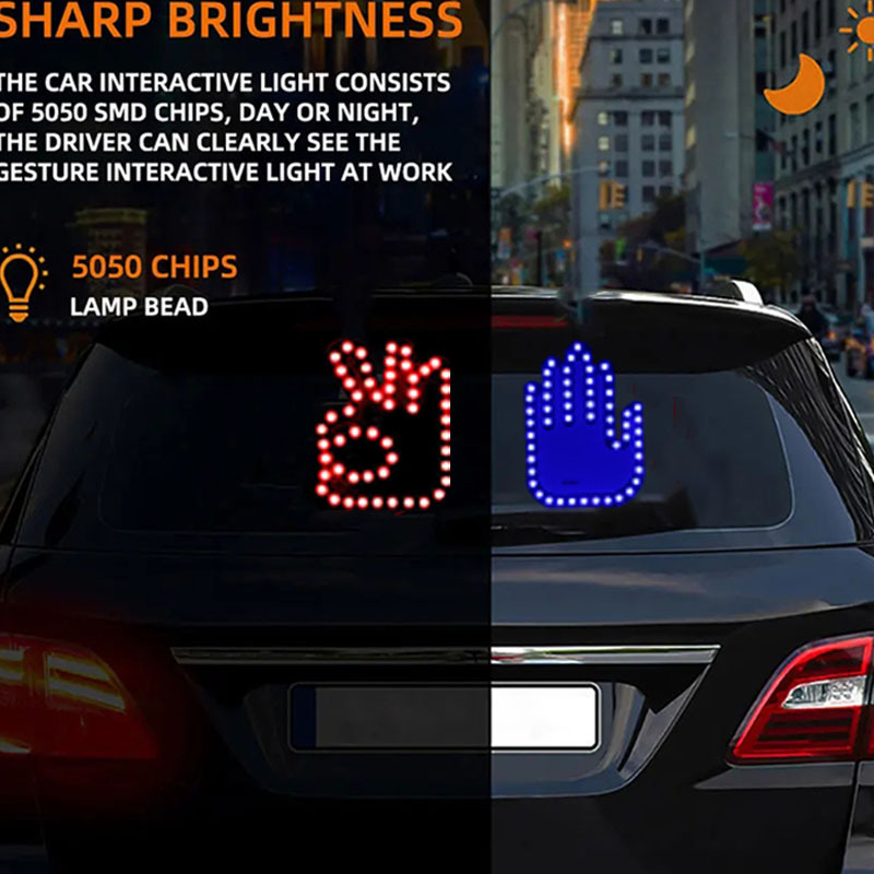 Cross-border car finger light gesture light car multi-function warning light anti-collision taillight interactive Palm light