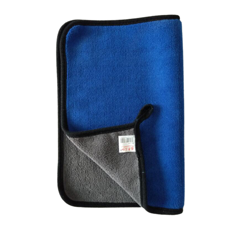 Car towel double-sided composite fiber thickened absorbent coral fleece glass car wash cloth car towel wholesale