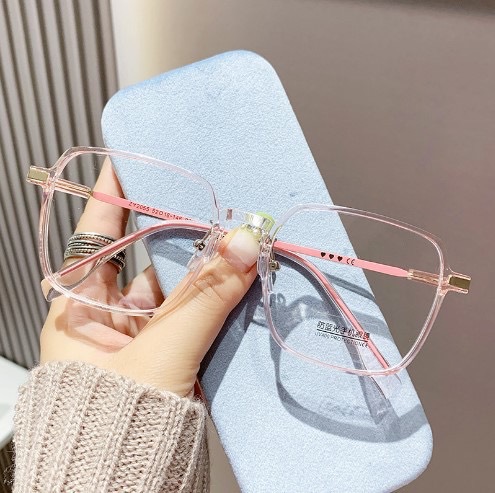 New online celebrity plain glasses women's fashionable artistic pure desire glasses face-looking small large frame glasses wholesale