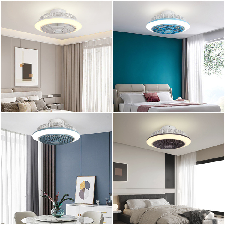 Top-absorbing fan lamp cross-border chandelier dining room living room bedroom ceiling fan lamp 2022 new smart fan lamp cross-border