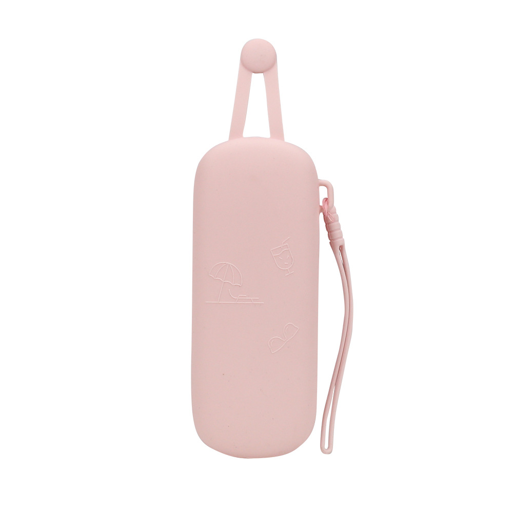 Silicone magnetic glasses storage bag outdoor with lanyard anti-scratch anti-lost dustproof sunglasses storage bag glasses case