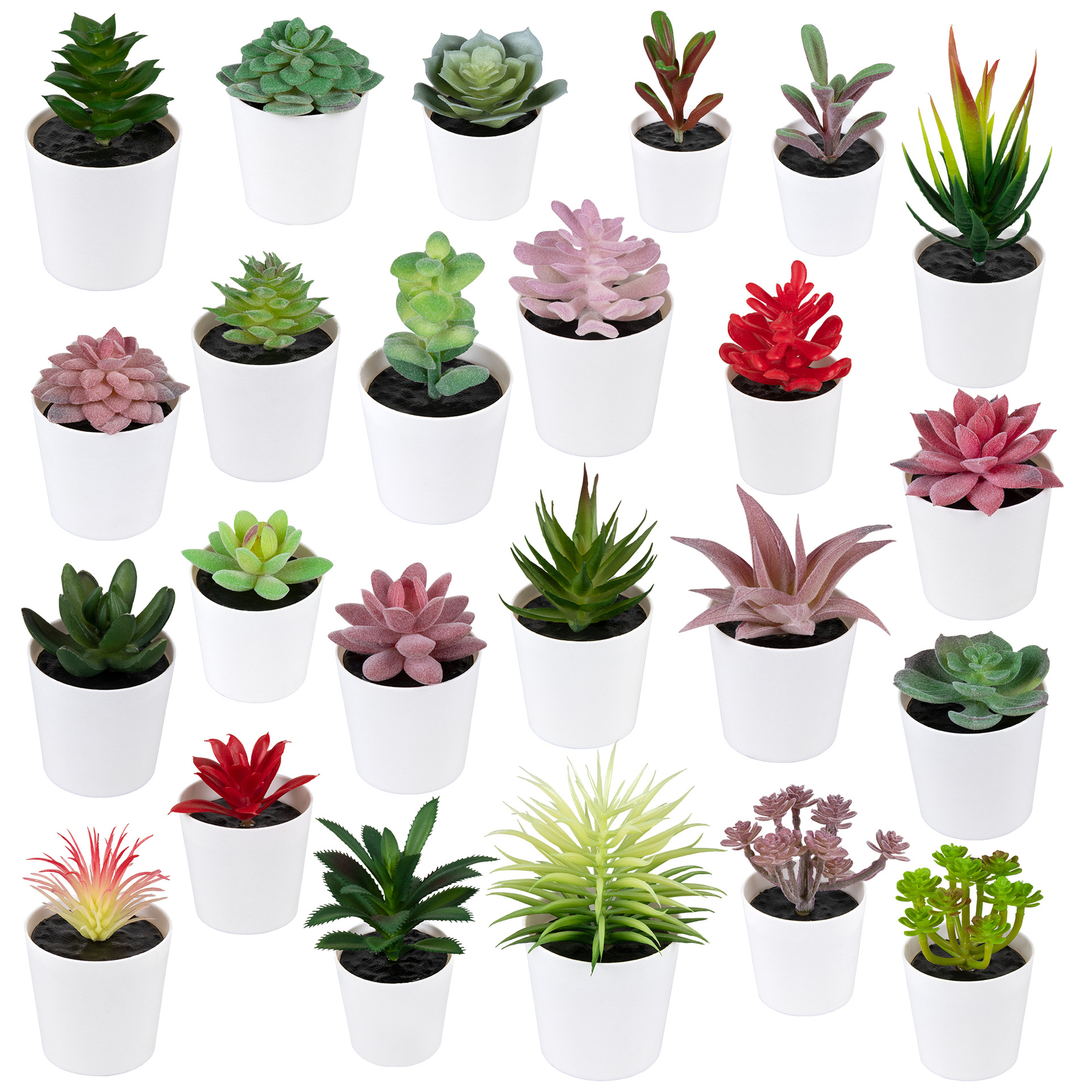 Cross-border hot sale fake succulent mini plastic pot combination simulation succulent gift succulent home small ornaments