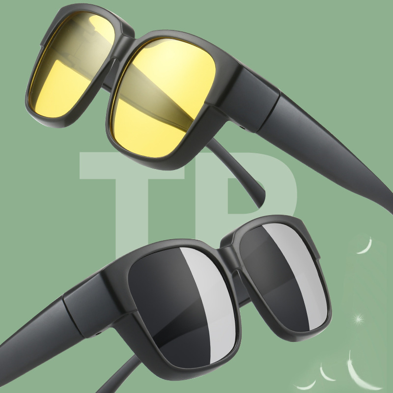 Sunglasses set polarized myopia special sunglasses driving TikTok same UV-proof sunglasses clip glasses