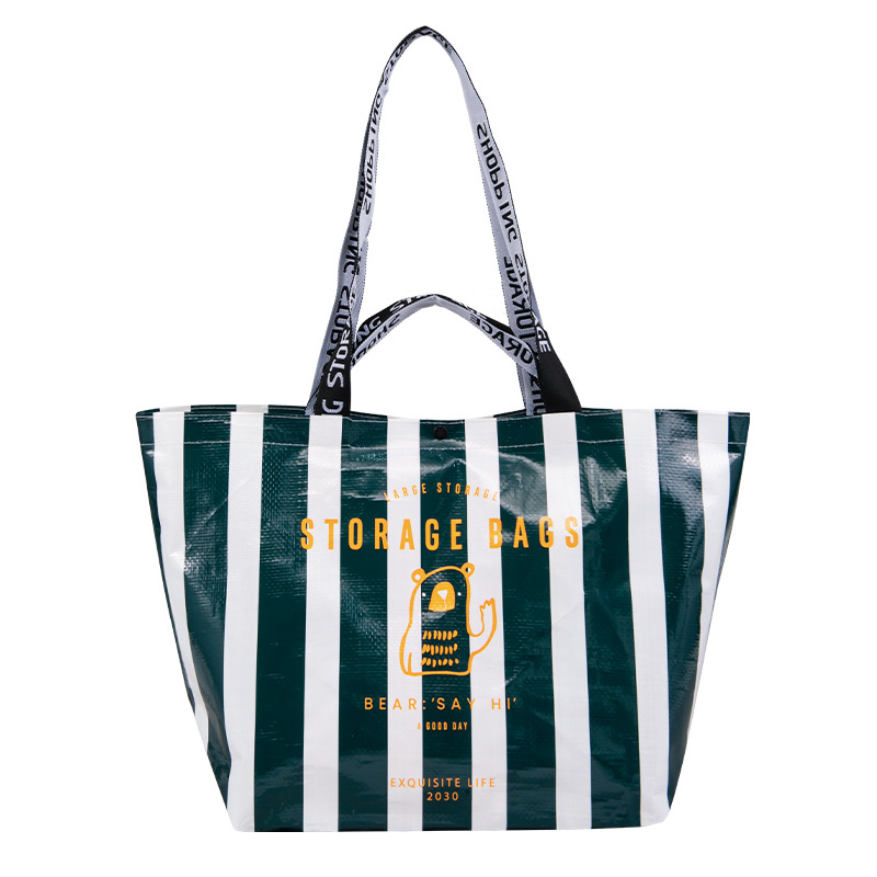 ins environmental protection shopping bag waterproof folding portable shopping bag supermarket clothing store portable storage gift woven bag