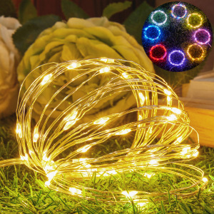 Small colored lights usb copper wire lights flashing lights string lights led copper wire lights string battery box AA long bright star lights decorative light bar