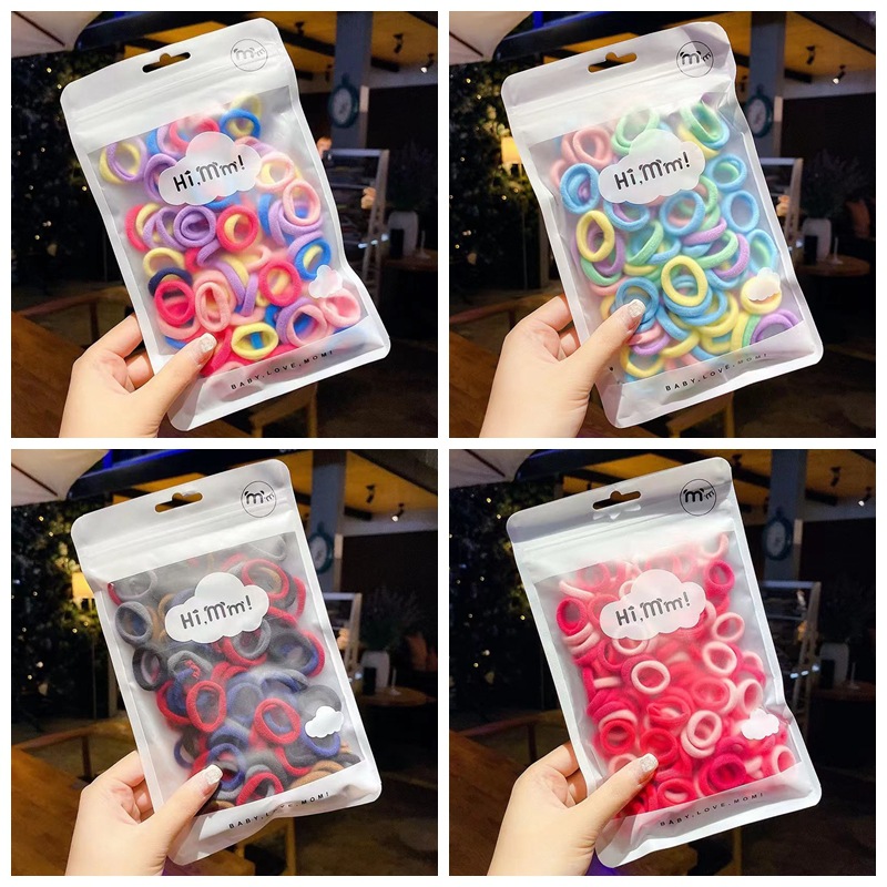 Korean version of children's small hair band high elastic hair band baby's hair does not hurt color towel ring headdress