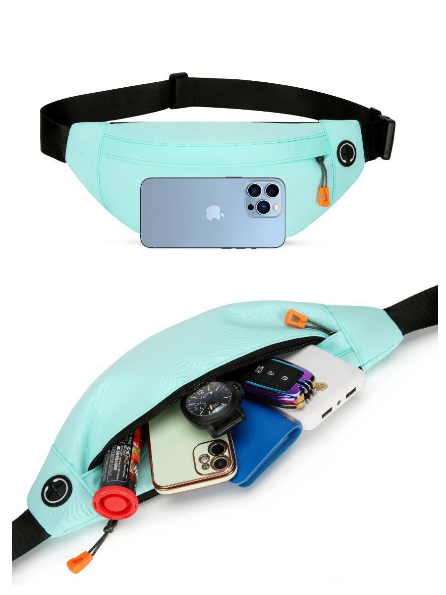 Cross-border waterproof waist bag leisure sports waist bag fitness chest bag mobile phone storage chest bag running messenger bag wholesale