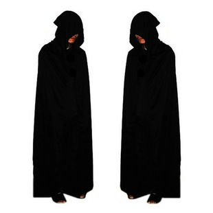 Halloween Cloak cos Death Vampire Female Wizard Robe Party Adult Children Single Layer Black Cloak Cloak