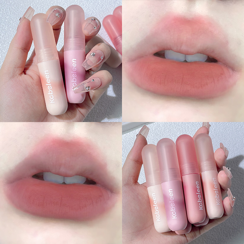 Kobeleen small paintball small colorful egg nude lip mud Lip Glaze Matte Lip gloss student lipstick lip glaze wholesale cross-border