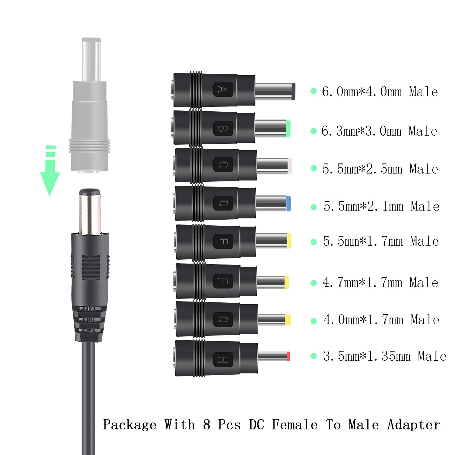 USB power boost line 5V to DC9 V/12V boost converter line with 8DC head multi-function transfer line