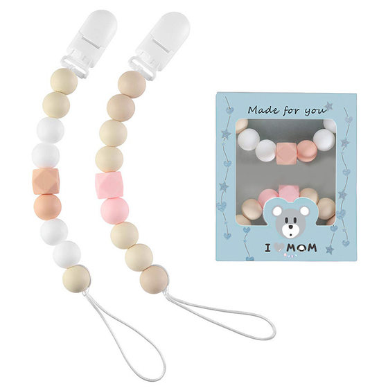 Silicone teether pacifier chain