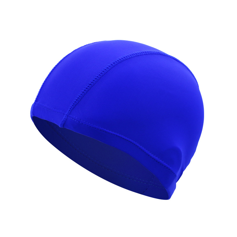 Adult color solid color swimming cap unisex cloth swimming cap three needle five thread nylon swimming cap manufacturers wholesale