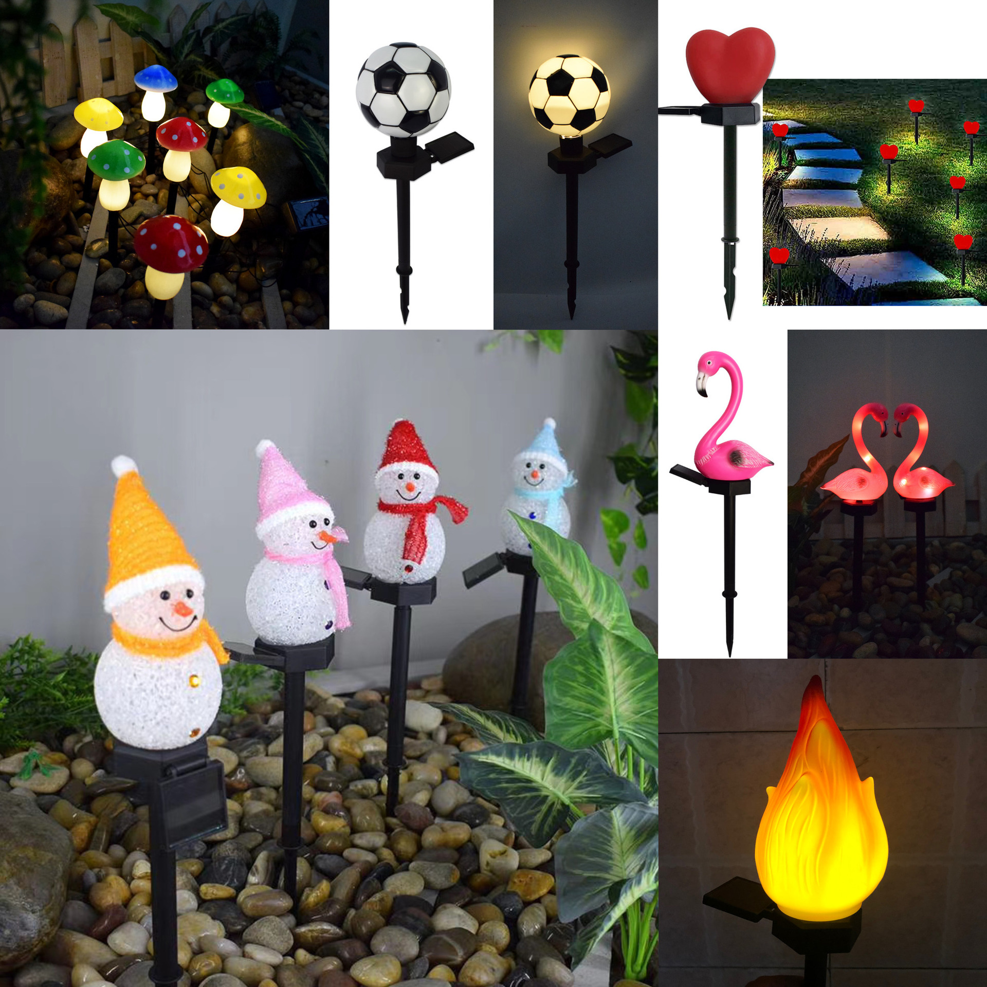 Solar outdoor garden lamp plastic animal model simulation ground plug Camping Park home decoration landscape lamp