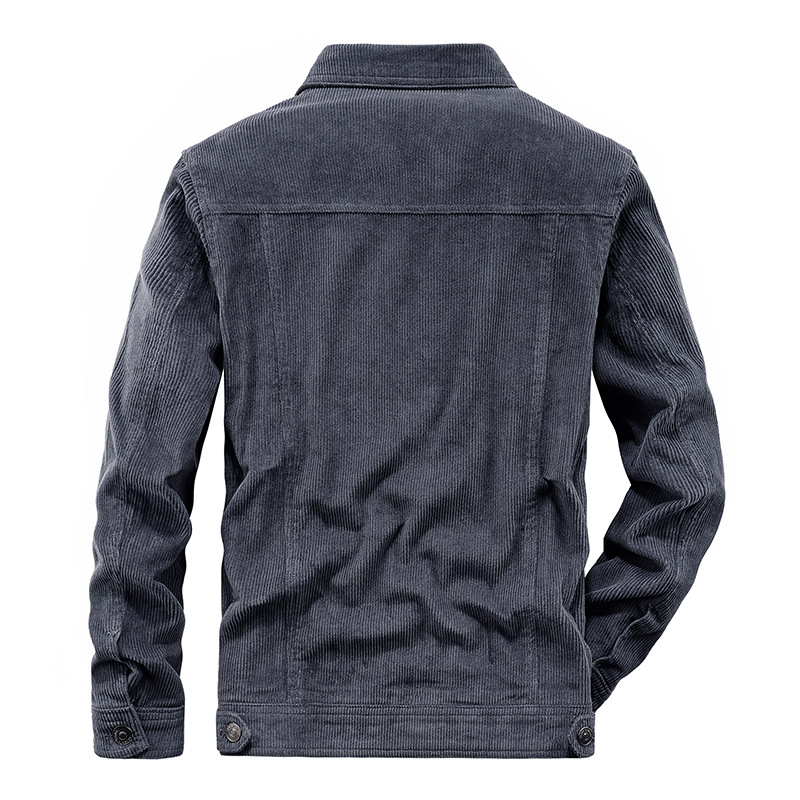AliExpress Amazon Autumn and Winter Jacket Men's Thin Corduroy Jacket Men's New Retro Work Jacket 2116