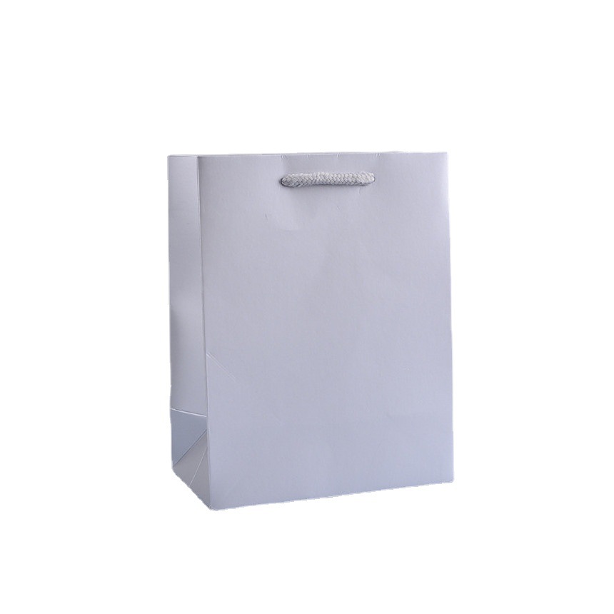 Custom white card monochrome shopping bag printed clothing accessories packaging bag wholesale takeaway packaging advertising tote bag