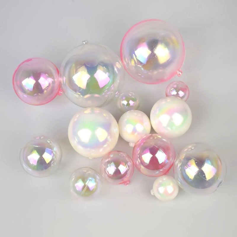 Colorful transparent ball birthday cake decoration ins style transparent White pink beautiful romantic baking holiday decoration