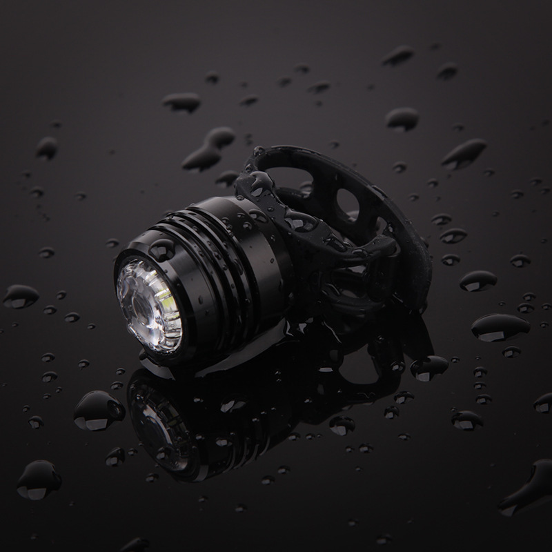 Bicycle taillight USB rechargeable aluminum alloy gemstone taillight bright running light night riding warning light outdoor equipment