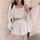 Sports Casual Suit New Women's Fashionable Vest Shorts Stylish Fashion Internet Popular Three-Piece Suit for Women
