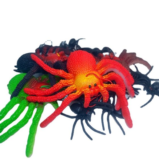 Environmentally friendly non-toxic large simulation trick soft glue spider toy cognitive children's insects frightening poisonous spider