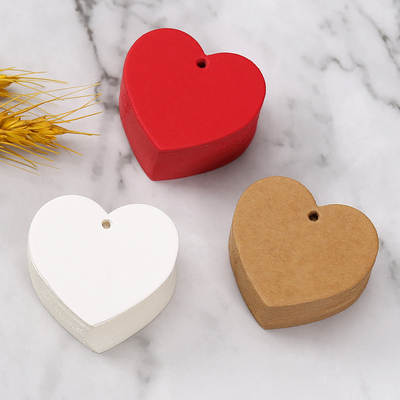 Cross-border New Love Tag Kraft Paper Blank Heart Card Amazon AliExpress Valentine's Day Red Label