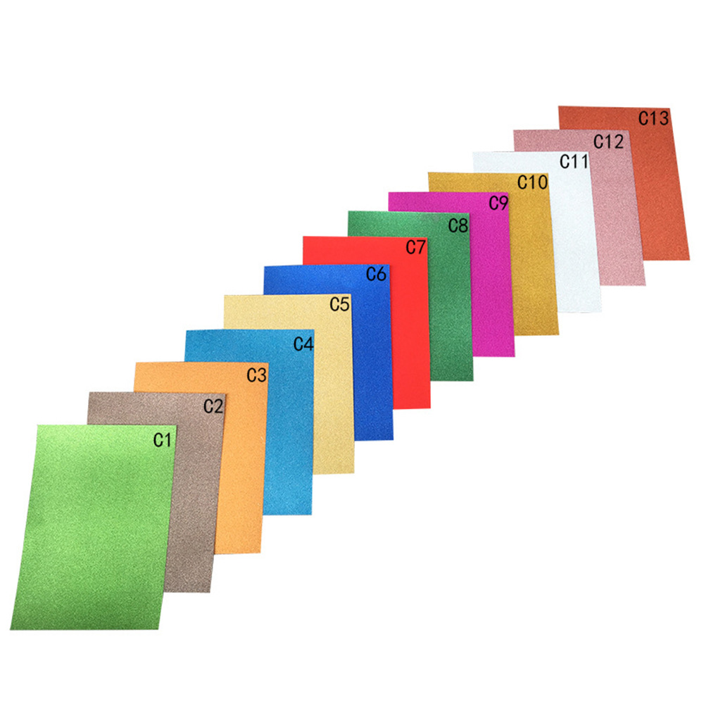 Manufacturers supply 250g A3A4 color flash glitter cardboard kindergarten DIY handmade paper without dropping powder