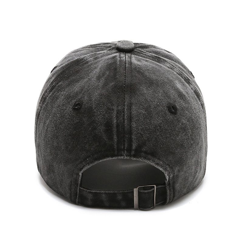 Hat Men's Washed Coated Baseball Cap Color Light Plate Korean Style Simple Dome Cap Solid Color Sports Sun Hat