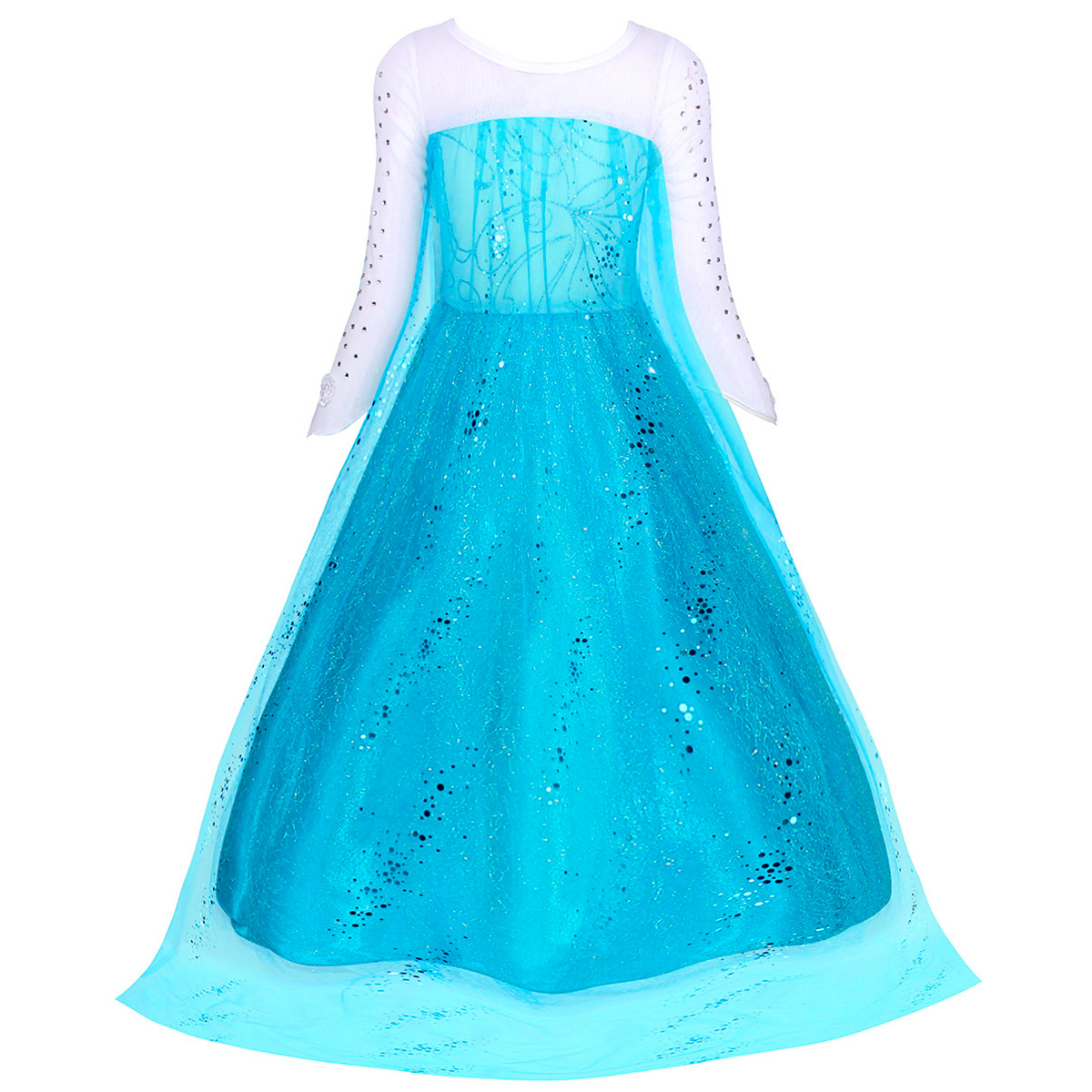 2024 Christmas Children's Clothing Frozen Princess Skirt Elsa Girls Long Sleeve dress