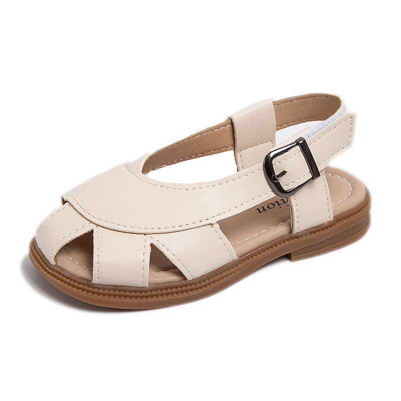 Children's Toe Sandals Summer New Middle and Large Children's Hollow Beach Shoes Girls Princess Shoes Soft Sole Boys Casual Shoes