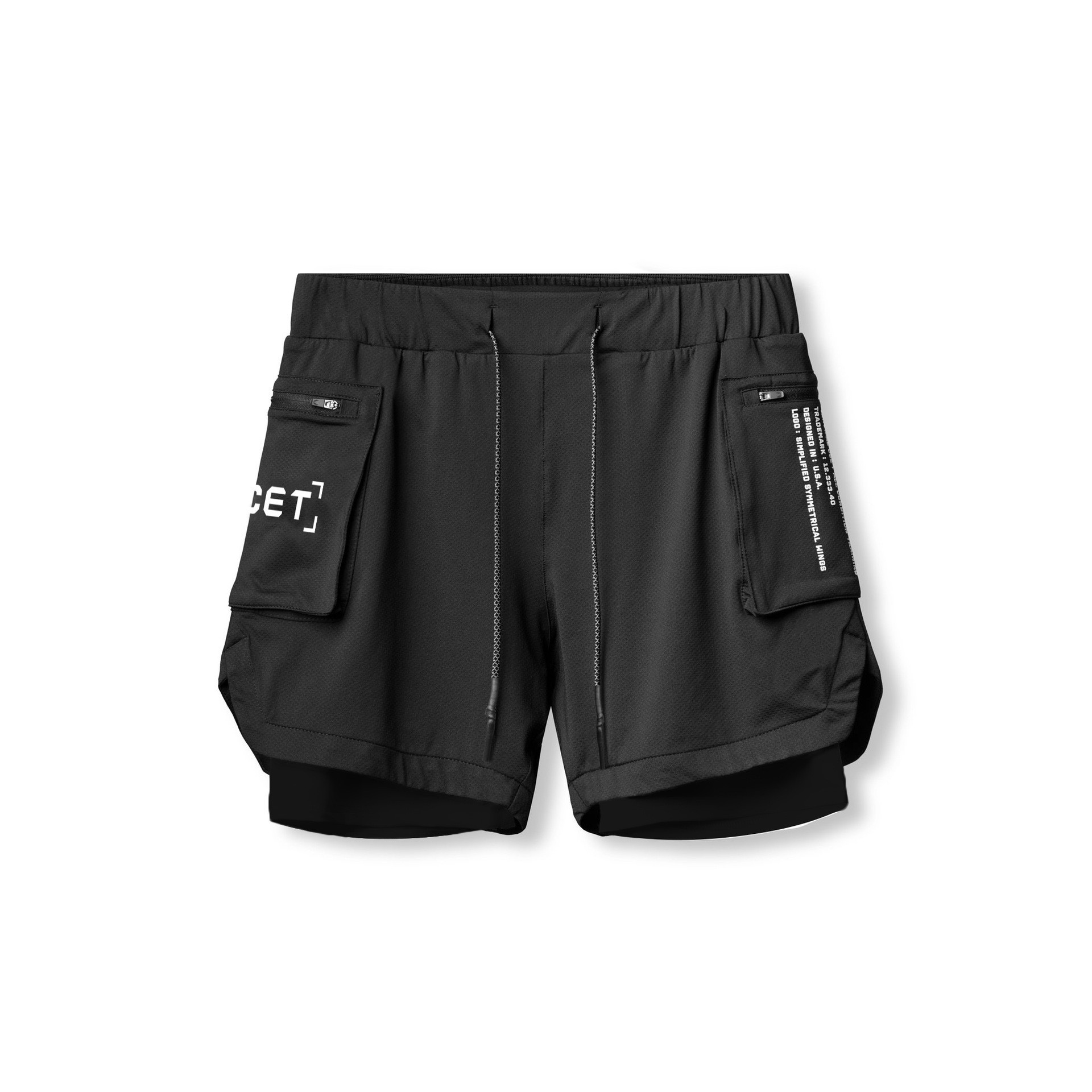 Summer Trendy New Shorts Men's Muscle Fitness Brothers Blue Ball Sports Running Training Breathable Double Shorts