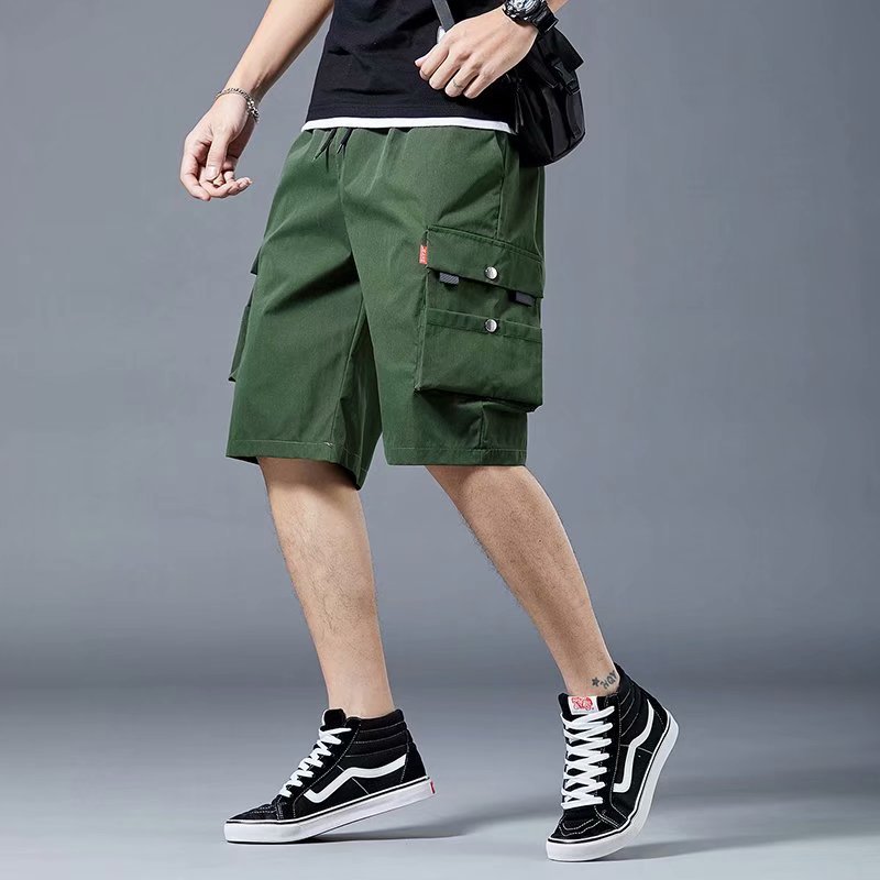 2023 Summer Off-wear Pants Men's Youth Casual Shorts Korean-style Loose Multi-pocket Craft Pants Trendy Cross-Border