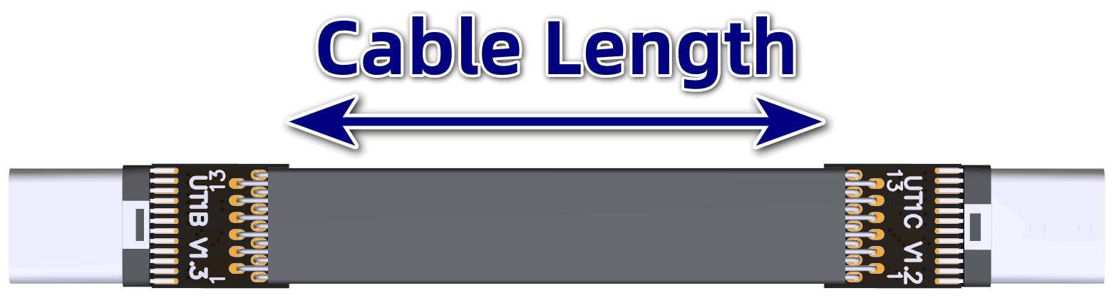 ADT-Link USB3.1 flat flexible row extension cable C male type-c angle 90 degrees ADT gen2x1