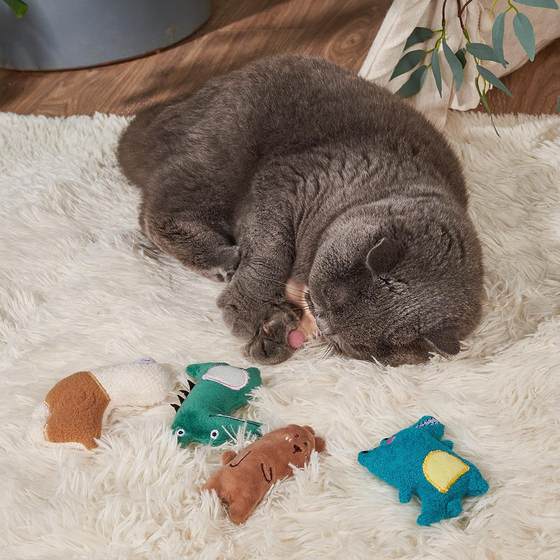 New cat toys animal dolls containing cat grass cat self-relief catnip toys anti-depression factory direct sales