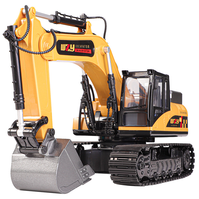 Cross-border large alloy remote control excavator toy car electric simulation excavator engineering car children's toys wholesale