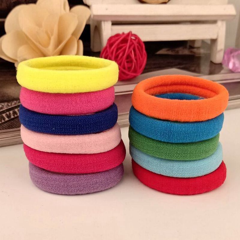 Adult Towel Hair Ring Fashion Headline High Elastic Solid Color Towel Ring Seamless Rubber Band Small Gift Accessories Tie Hair Accessories