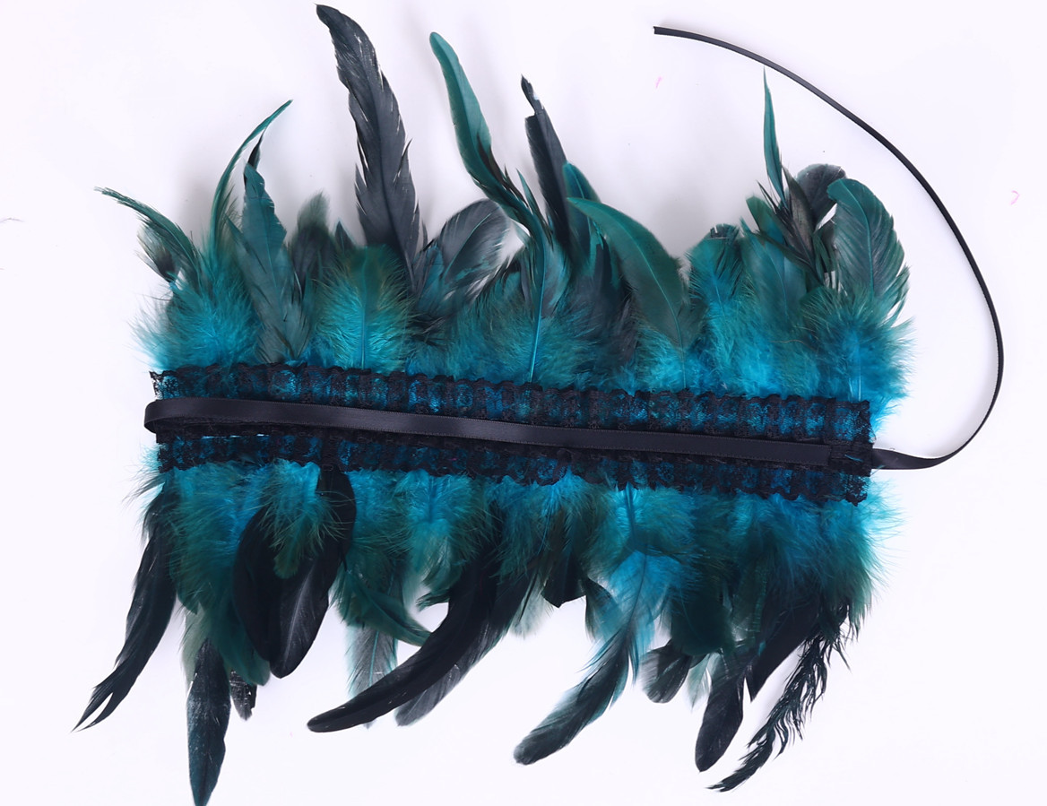 Manufacturer in stock Halloween Gothic style lace feather scarf shawl masquerade costume decorations