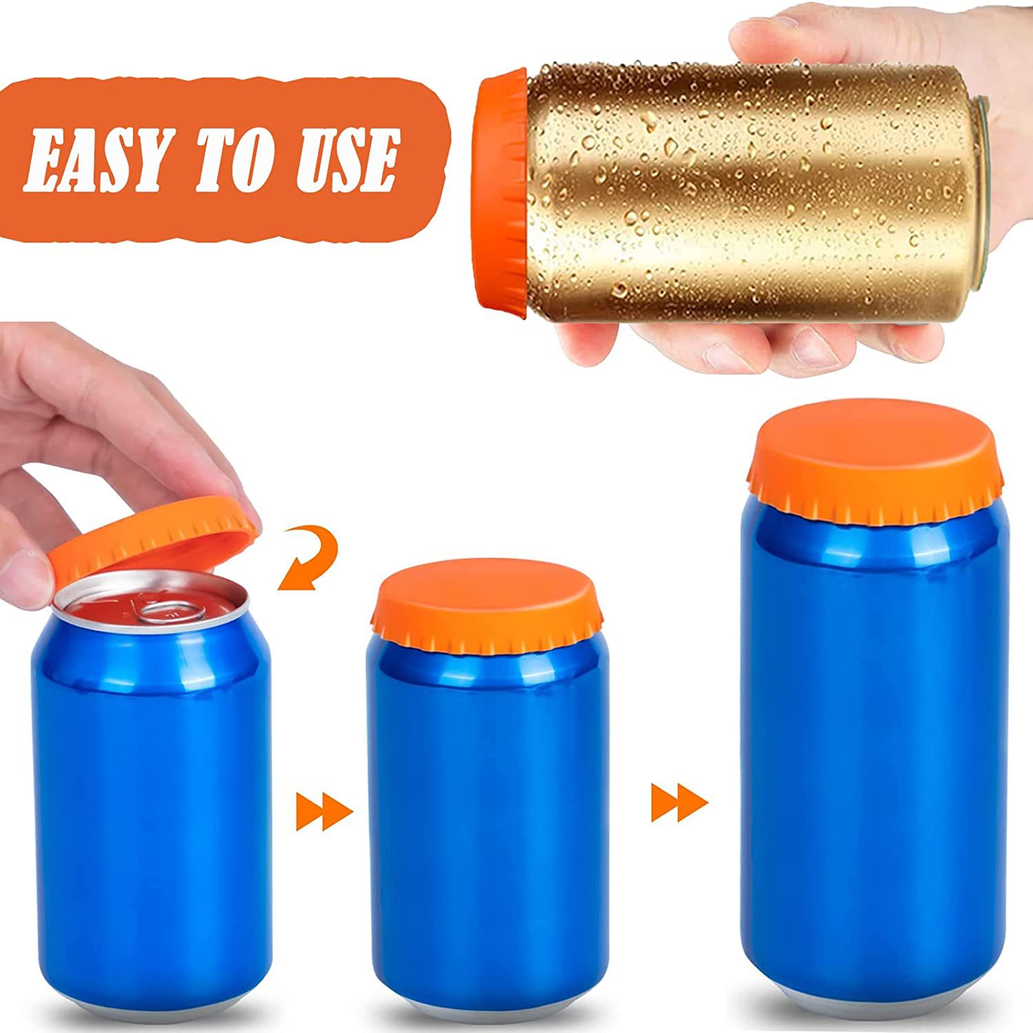New Food Grade Silicone Coke Preservation Cover Leak-proof Soda Can Cover Canned Beer Silicone Cover