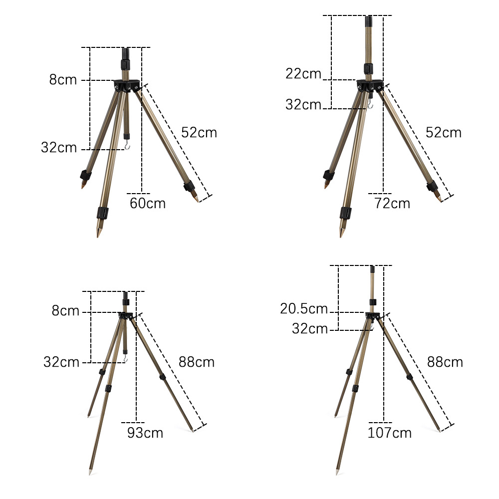 W.P.E fishing rod bracket floor insert dual-purpose aluminum alloy retractable portable fishing tool