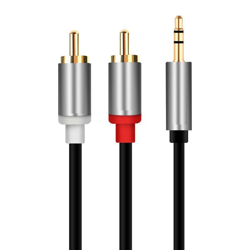 [High-end] one minute two audio cable 3.5mm to double Lotus rcahead Computer mobile phone connection audio cable connection