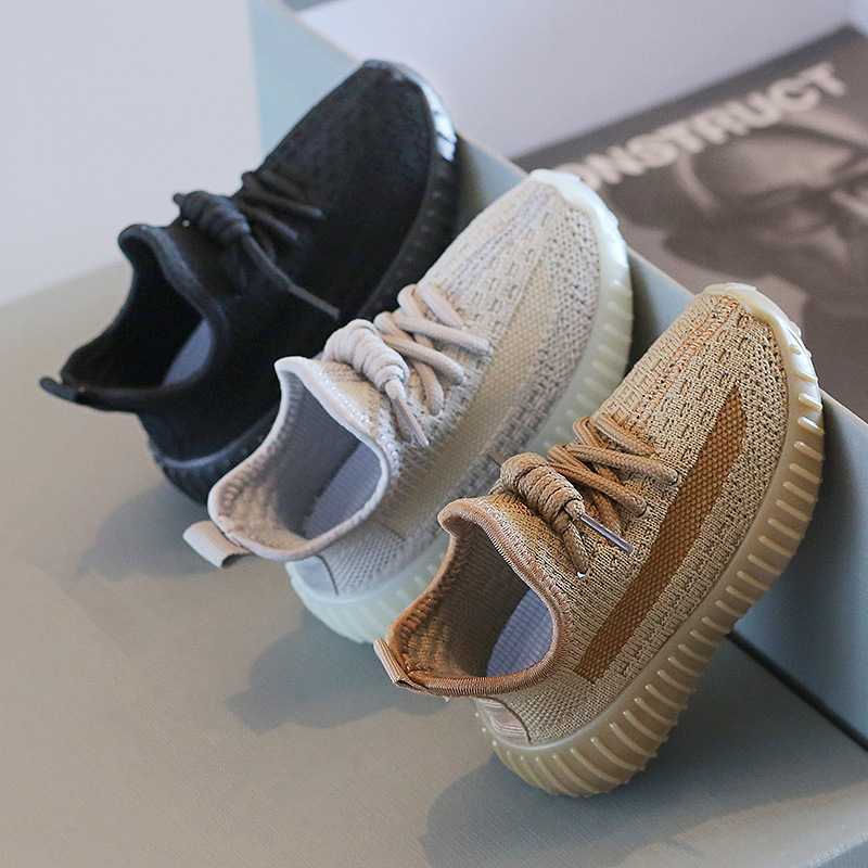Children's coconut shoes 2024 spring boys sneakers fly net shoes girls casual shoes baby shoes a generation of hair