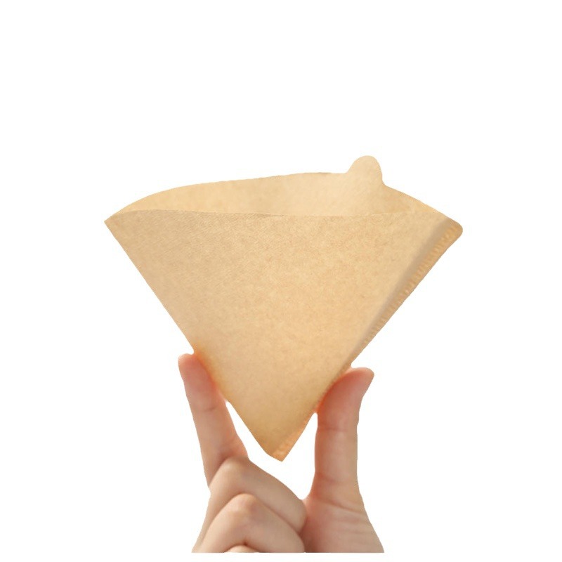 Hand coffee filter paper raw wood pulp cone coffee filter paper coffee machine drip V60 filter paper wholesale for 1-4 people