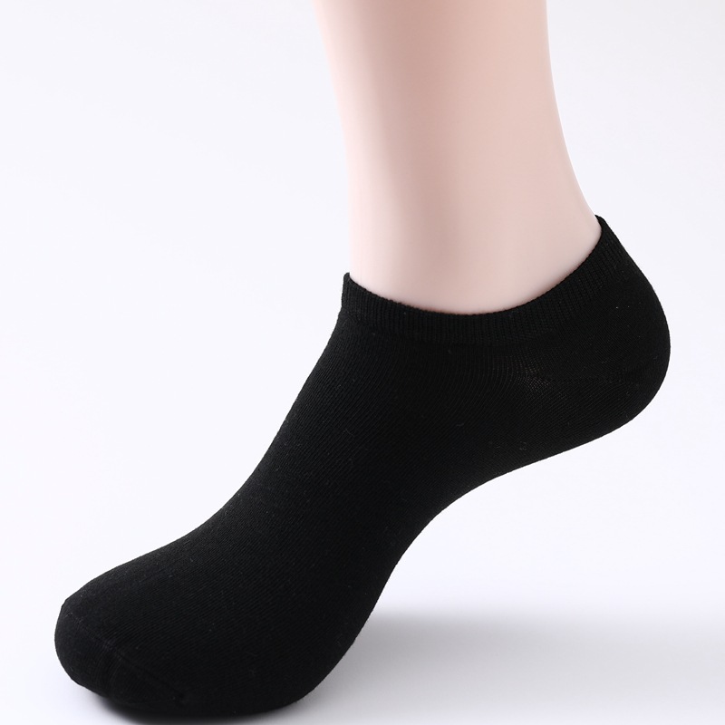 Disposable socks men's 100 pair of deodorant lazy travel wash-free solid color polyester cotton mid-tube stockings women's boat Socks Socks