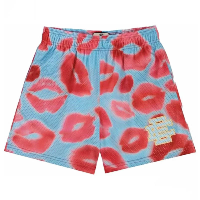 American Casual Shorts Men's and Women's Fitness Sports Quarterpair Mesh Breathable Loose Knee Couple Cross-border Shorts
