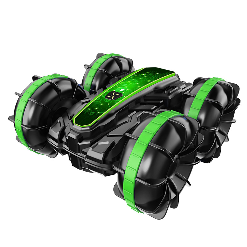 Cross-border New Double-sided Stunt Remote Control Aquatic Vehicle Amphibious Rolling Rotary Remote Control Stunt Aquatic Vehicle Beach Toy