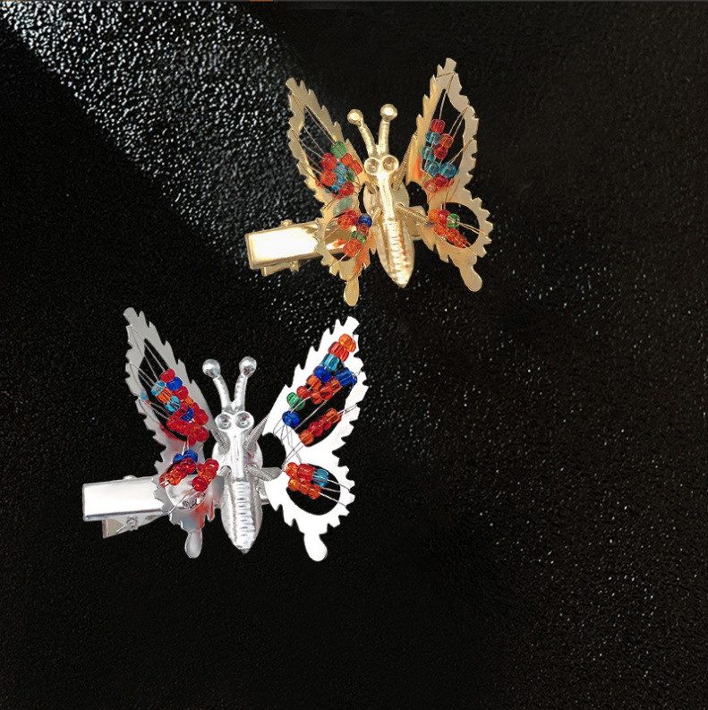 Movable Butterfly Hairpin Summer Women's Spring Moth Hair Accessories Hairpin Side Top Clip Bangs Clip Headdress