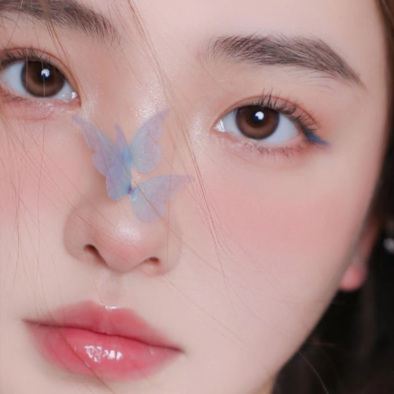 Three-dimensional tulle butterfly makeup makeup stickers face jewelry simulation embellishment Princess Hani face facial Diamond stickers