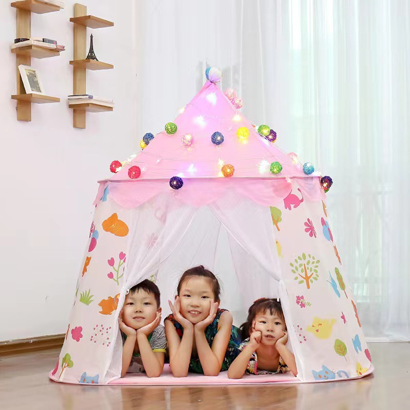 Children's tent game house indoor and outdoor folding easy to carry plant cartoon game house men's and women's Castle yurt