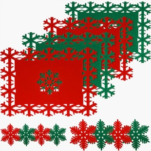Cross-border Supply Felt Christmas Placemat Coaster Hotel Restaurant Family Available Placemat Halloween Felt Placemat