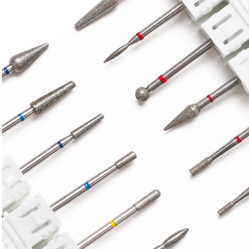 Cross-border 12 diamond grinding head polishing head multifunctional nail removal to remove dead skin nail grinding tools wholesale
