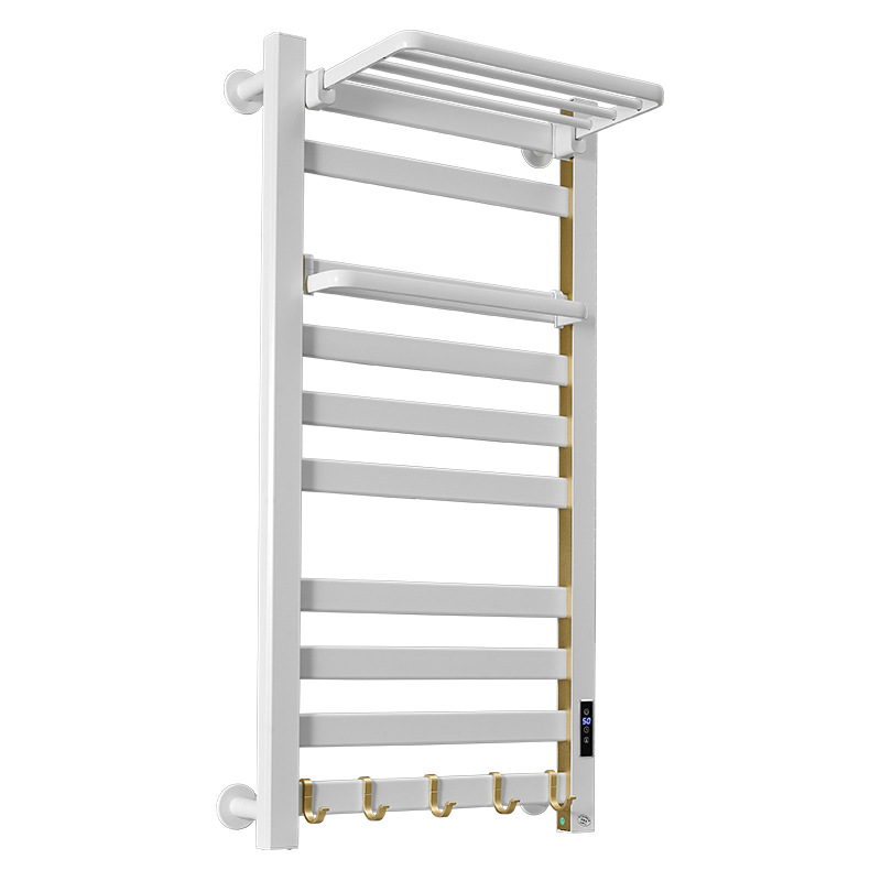 Cross-border Electric Towel Rack Bathroom Rack White Carbon Fiber Hotel Bathroom Intelligent Drying Rack Artifact