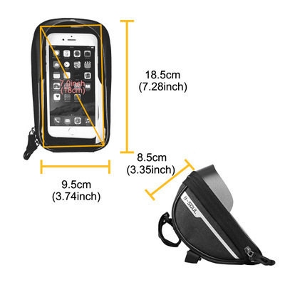 B- SOUL bicycle bag bicycle handlebar bag front beam brim bag riding water-repellent bag touch screen mobile phone bag_voghion.com